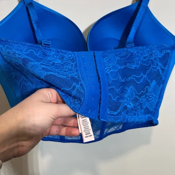 Victoria's Secret Bombshell Blue Bustier Bra & Corset Top BRAND NEW! - Picture 5 of 6